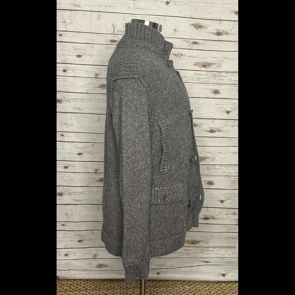 Banana Republic Heritage classic grey alpaca/wool sweater peacoat Size Large